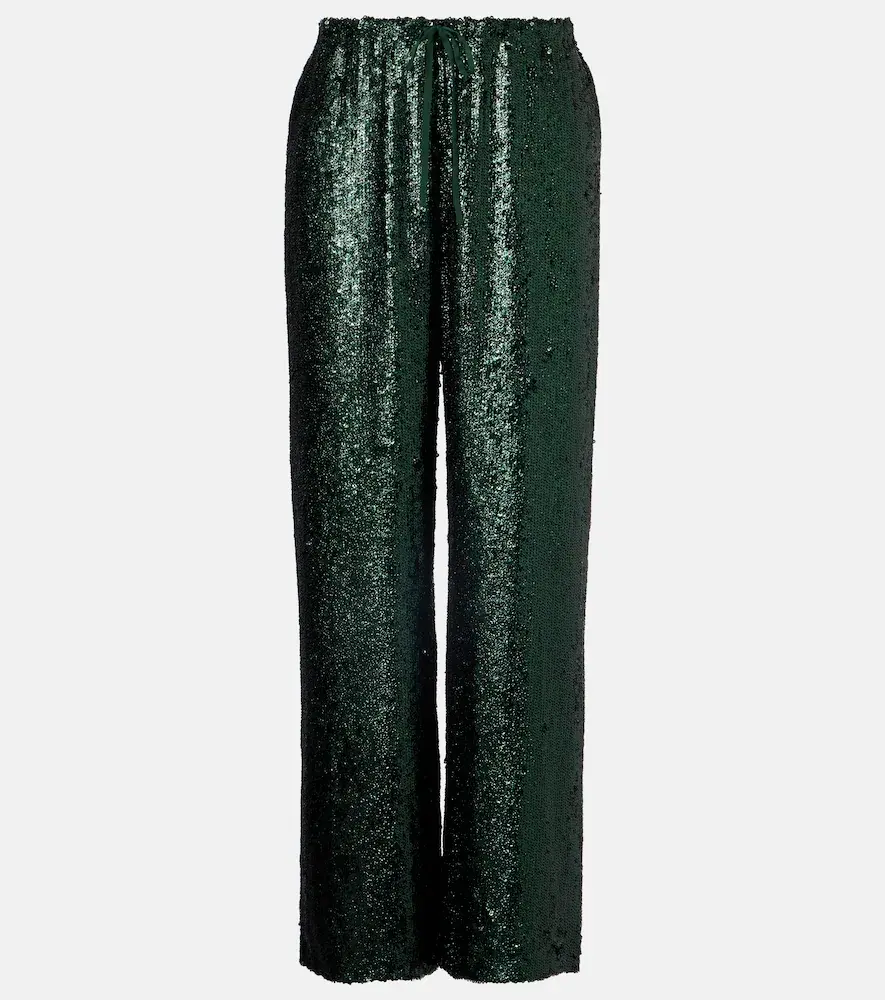 Dries van Noten Sequined Straight Pants