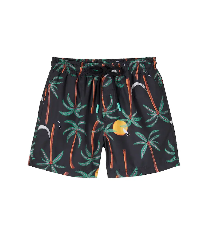 & Me Printed Swim Trunks