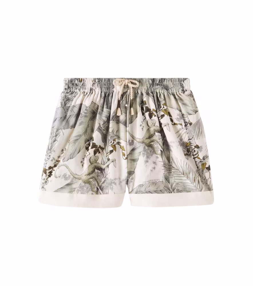 Zimmermann Kids Wylie Floral Cotton Shorts