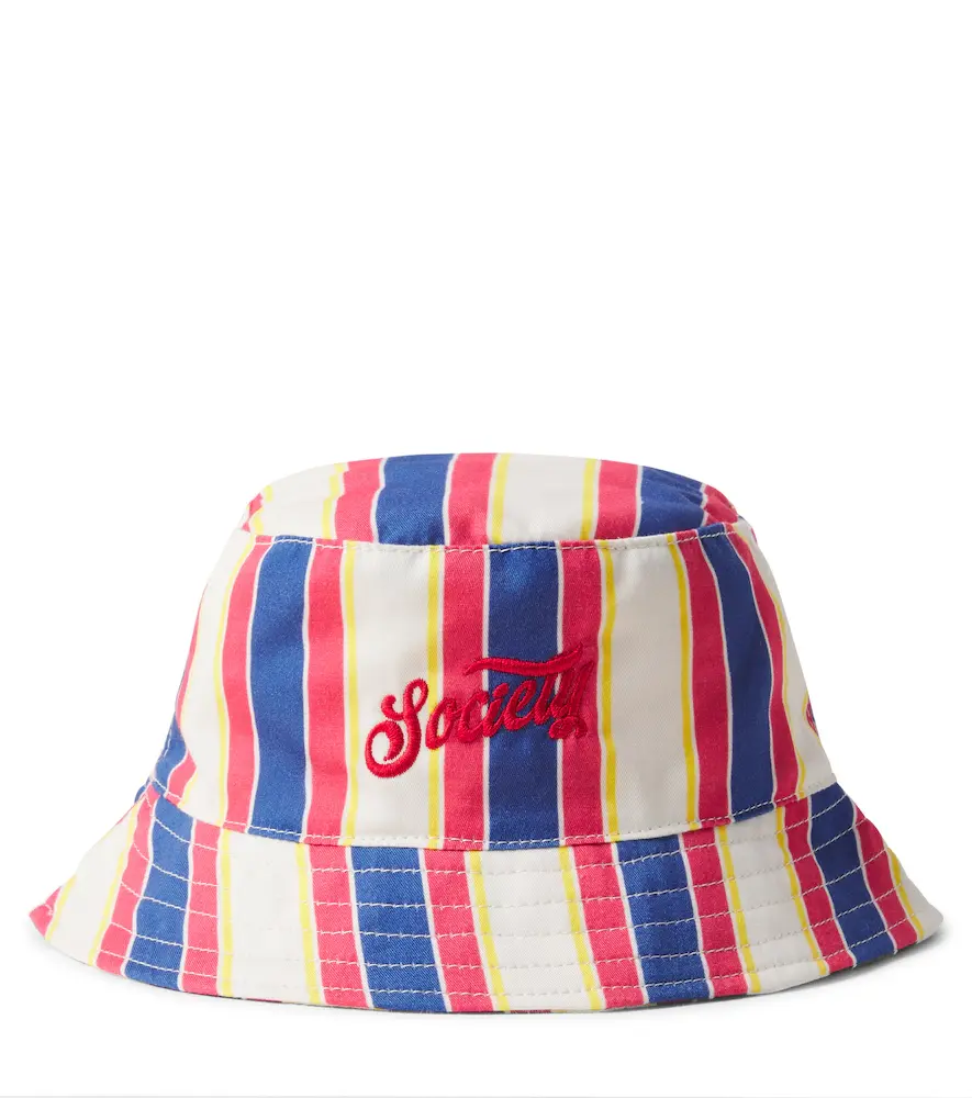 The New Society Gorse Striped Cotton Bucket Hat