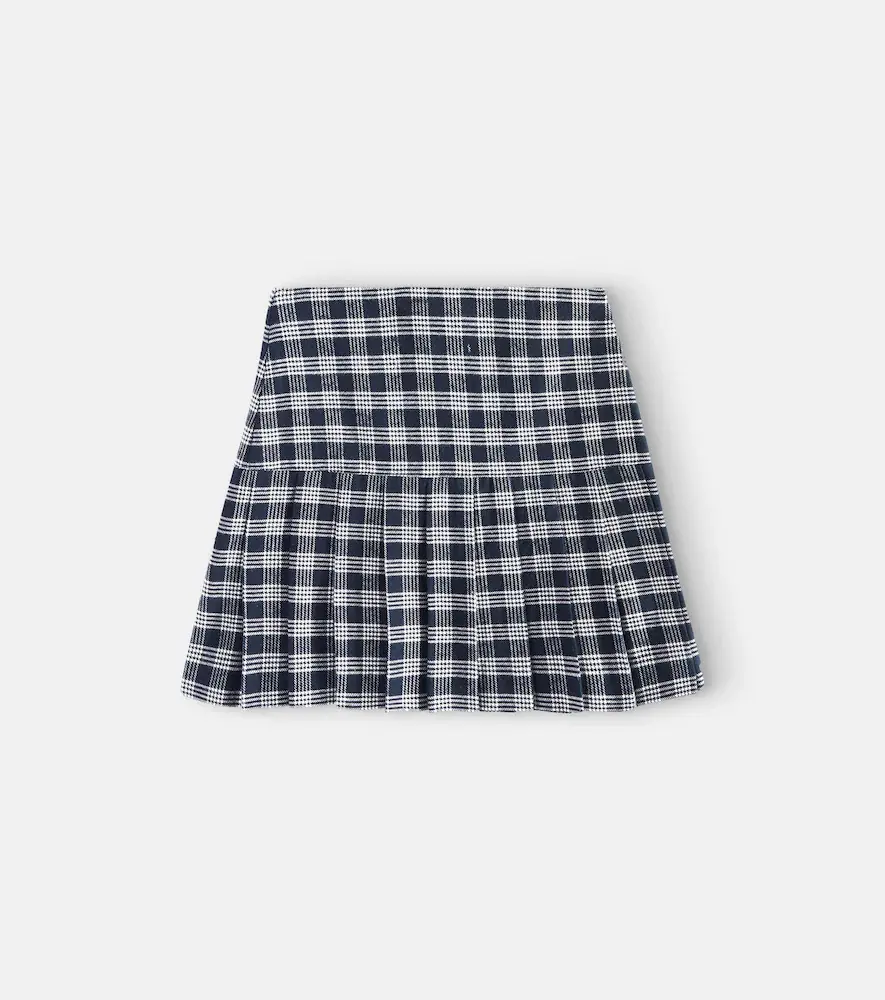 Tartine Et Chocolat Checked Cotton Skirt