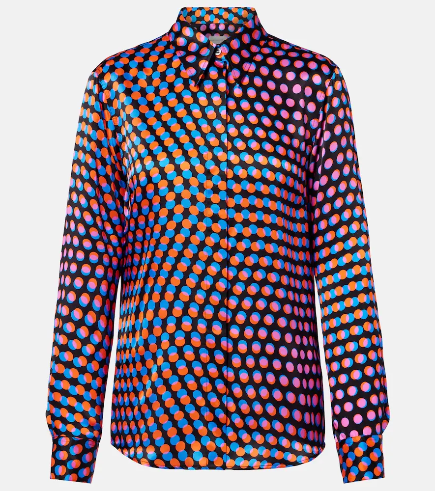 Dries van Noten Polka-dot Silk Shirt