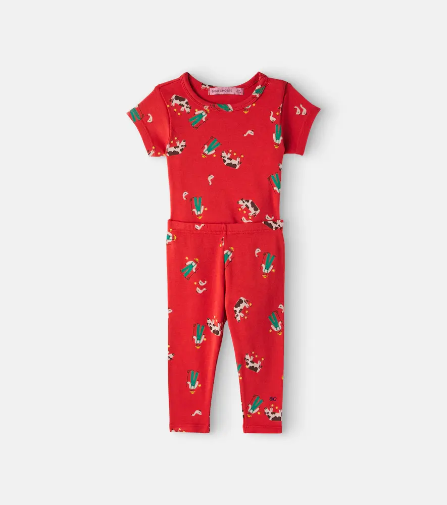 Bobo Choses Baby Farm Adventure Cotton-blend Bodysuit and Leggings Set