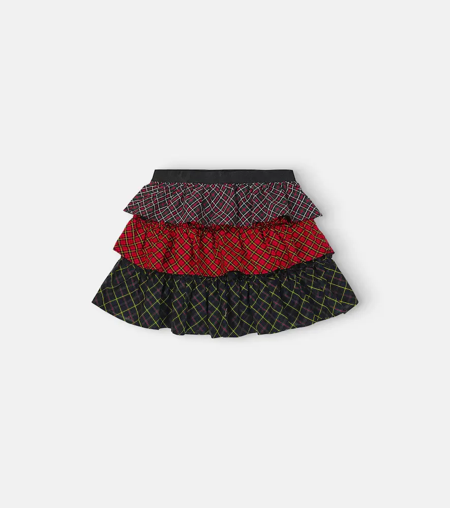 Polo Ralph Lauren Kids Tartan Tiered Cotton Poplin Skirt