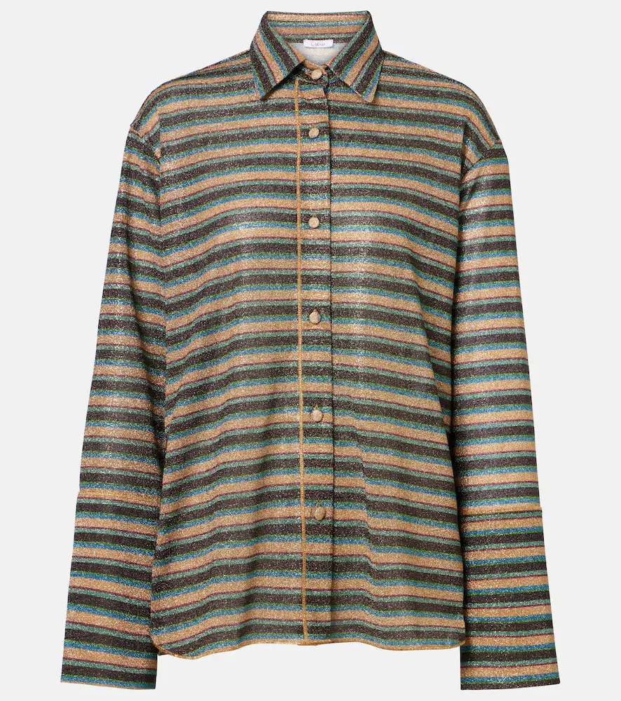 Oseree Lumiere Striped Shirt