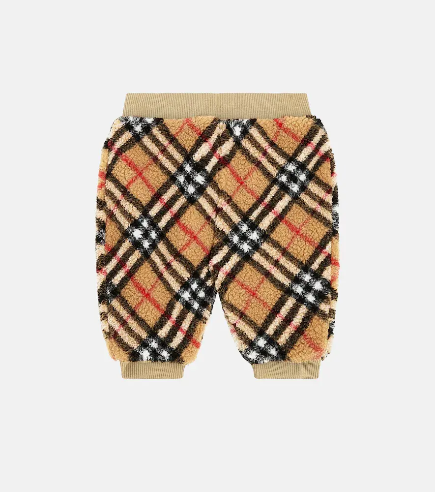 Burberry Kids Baby Burberry Check Teddy Sweatpants