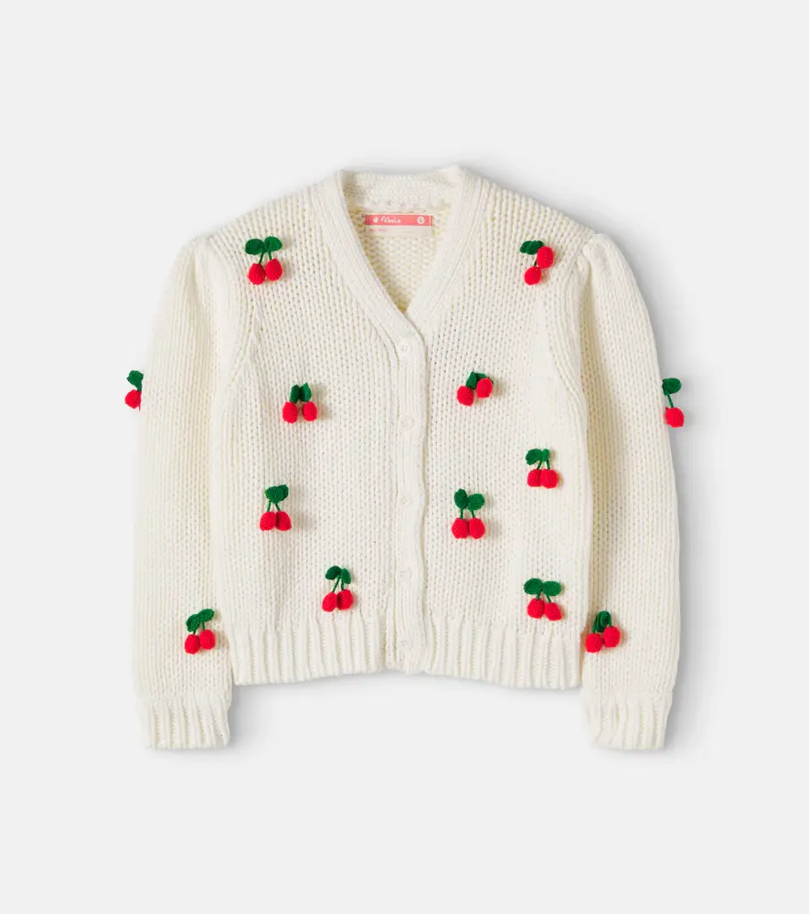 Fabula Applique Cotton-blend Cardigan