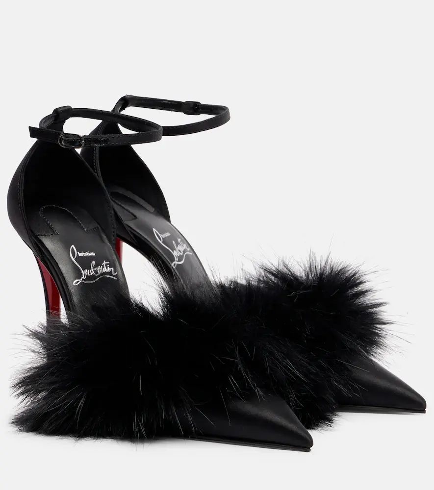 Christian Louboutin Zanzee 100 Crepe Satin Pumps