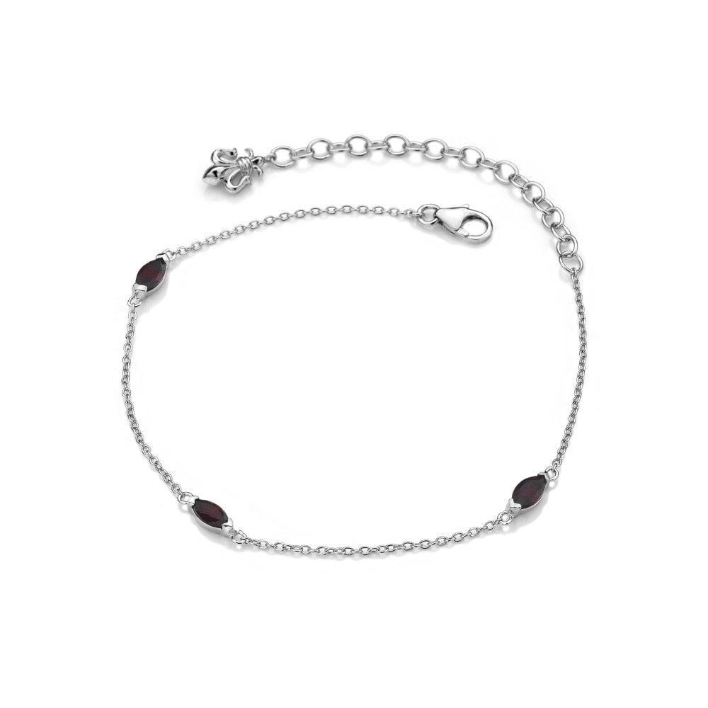Anais Paris January Garnet Marquise Bracelet