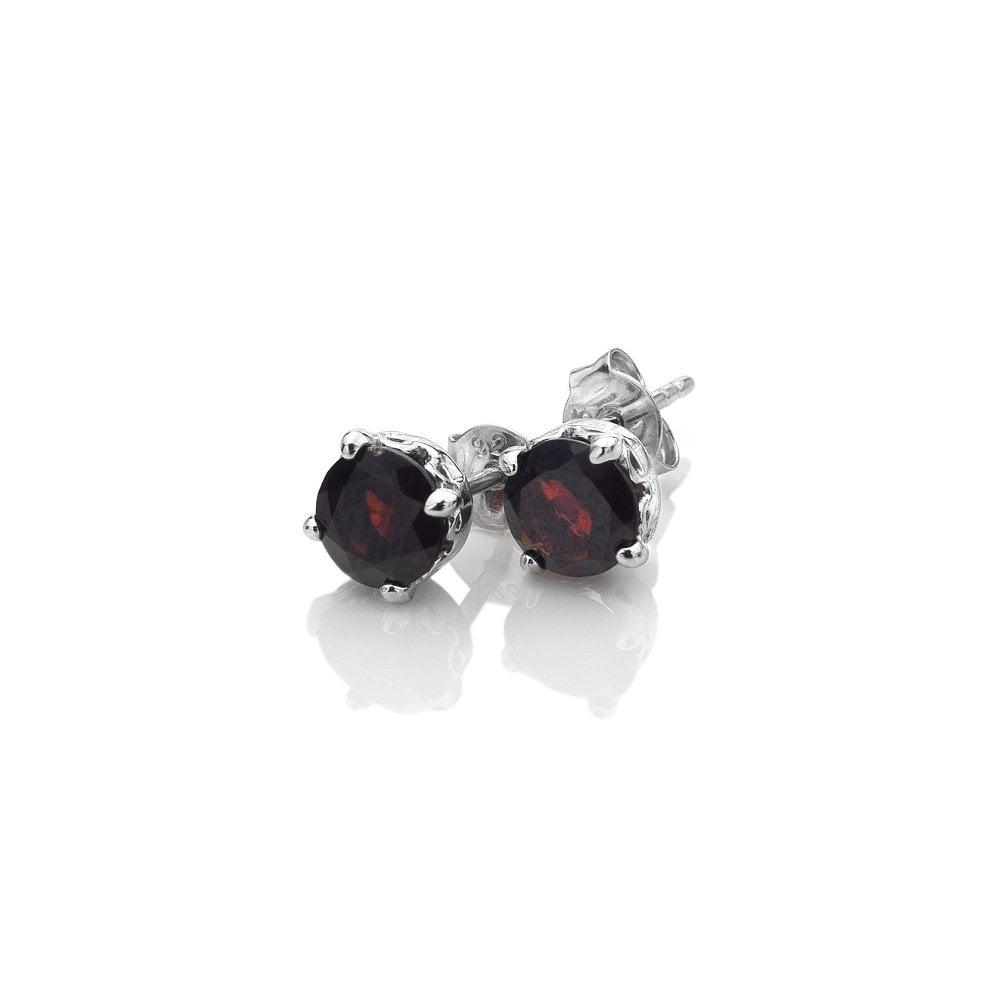 Anais Paris January - Sterling Silver Garnet Earrings