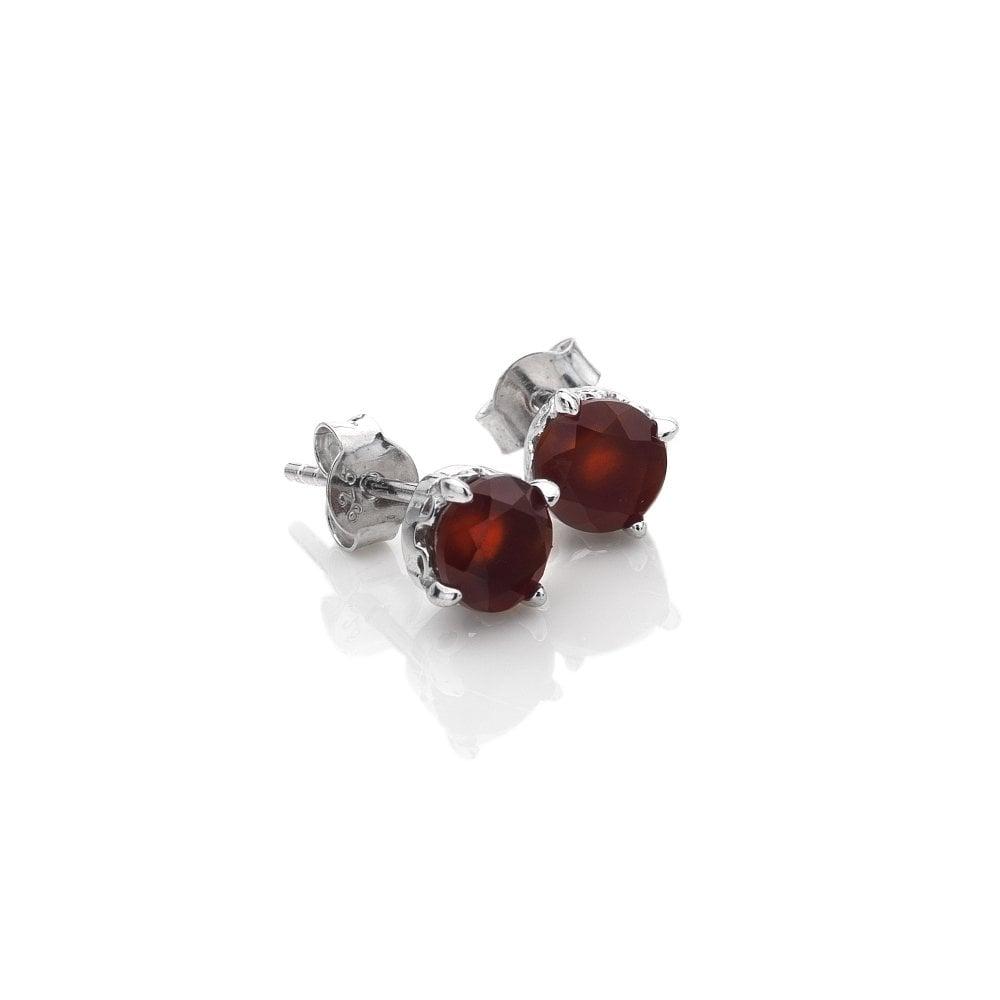 Anais Paris July - Sterling Silver Red Carnelian Earrings