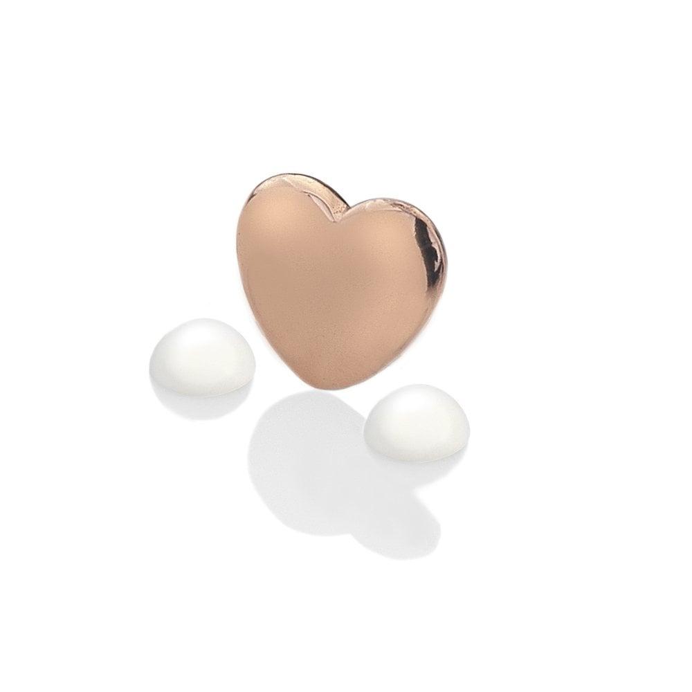 Anais Paris June - Rose Gold Plated Sterling Silver Herat with Moonsto