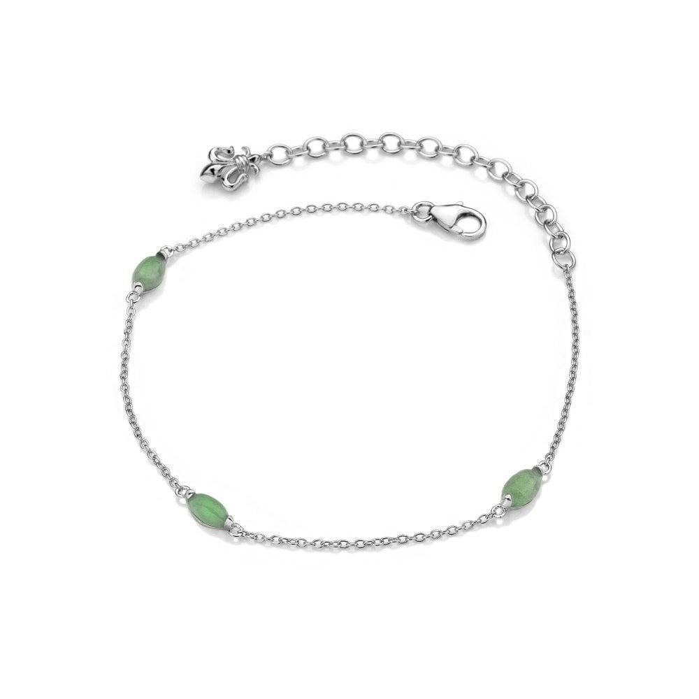 Anais Paris March - Green Aventurine Oval Cabochon Cut Bracelet