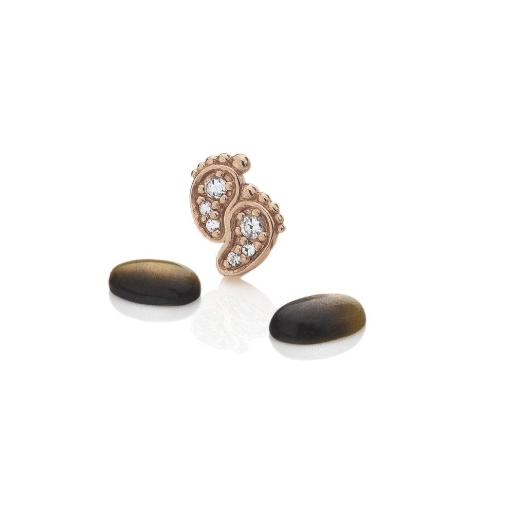 Anais Paris Rose Gold Plated Sterling Silver Pitter Patter with Tigers