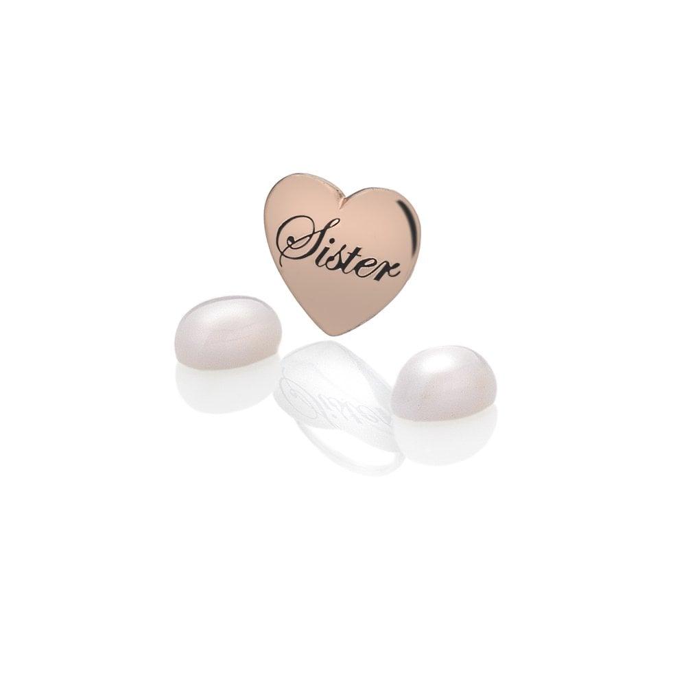 Anais Paris Rose Gold Plated Sterling Silver Sister Charm with Rose Qu
