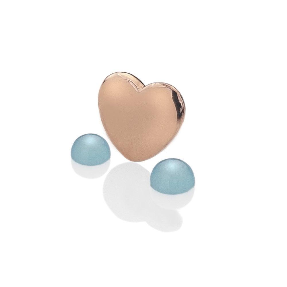 Anais Paris September - Rose Gold Plated Sterling Silver Heart with Bl