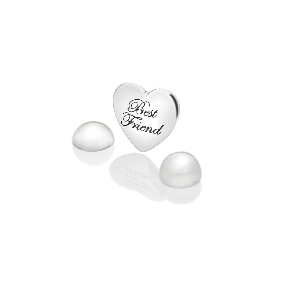 Anais Paris Sterling Silver Best Friend Charm with Moonstone Cabochons