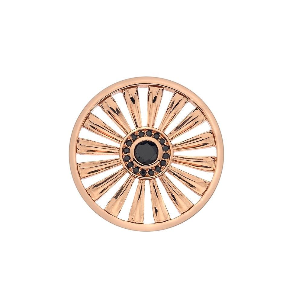 Emozioni Art Deco Sunrise Rose Gold Plated Coin