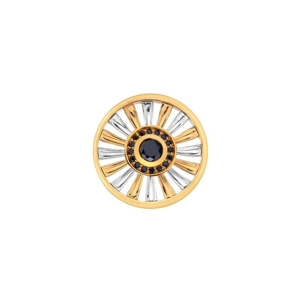 Emozioni Art Deco Sunrise Silver & Yellow Gold Plated Coin