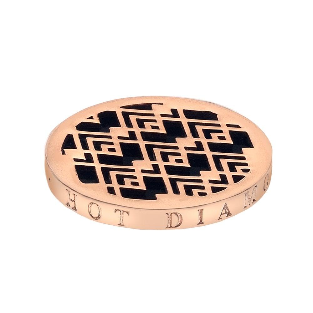 Emozioni Art Deco Wave Rose Gold Plated Coin