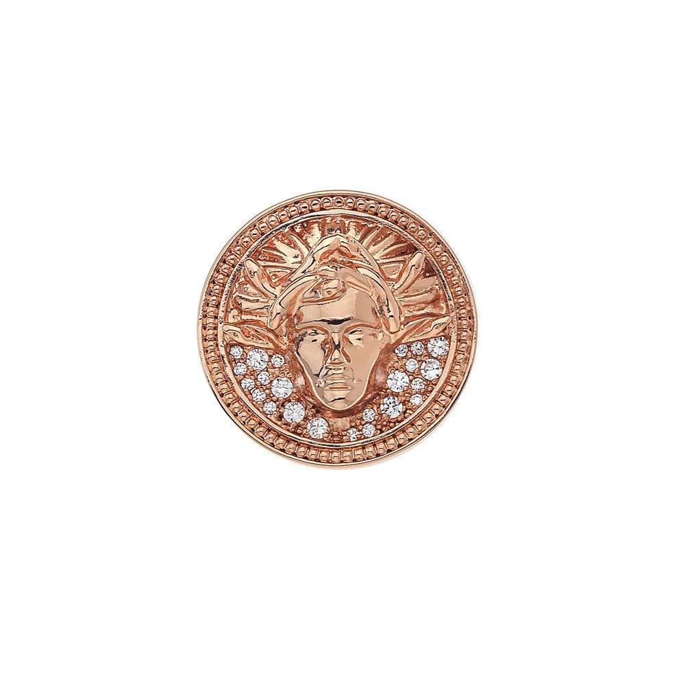 Emozioni Medusa Bianca Rose Gold Plated Coin