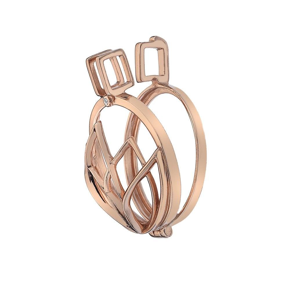 Emozioni Rinascita Rose Gold Plate Sterling Silver Coin Keeper