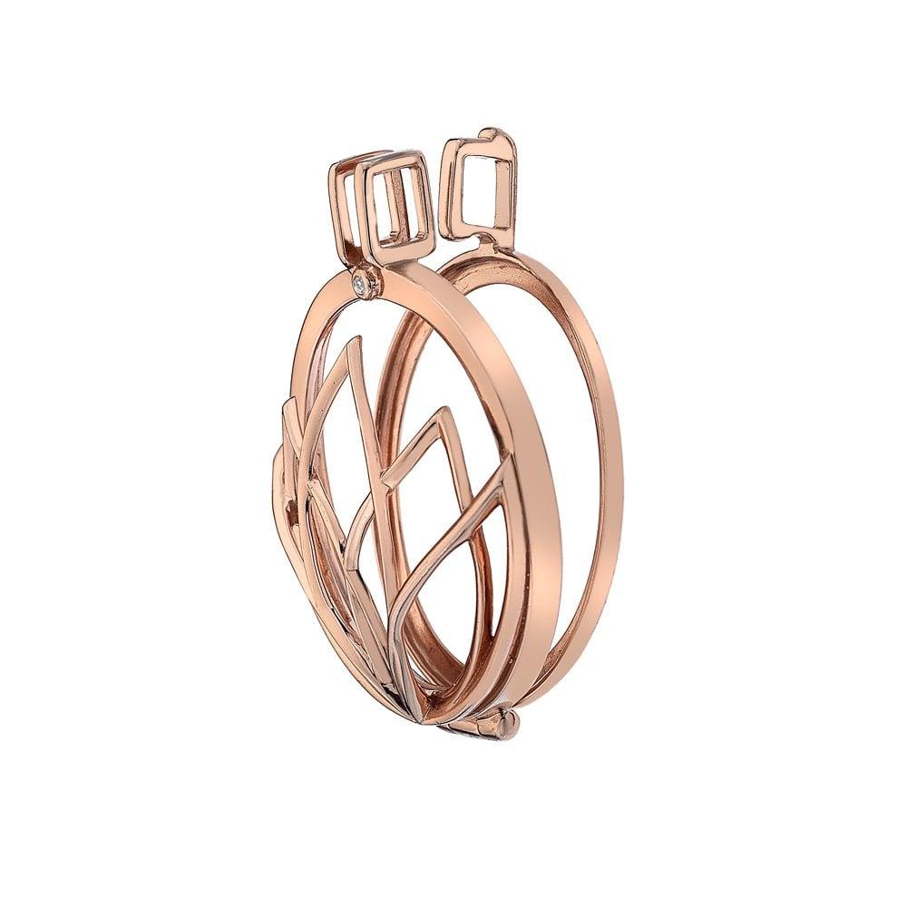 Emozioni Rinascita Rose Gold Plate Sterling Silver Coin Keeper