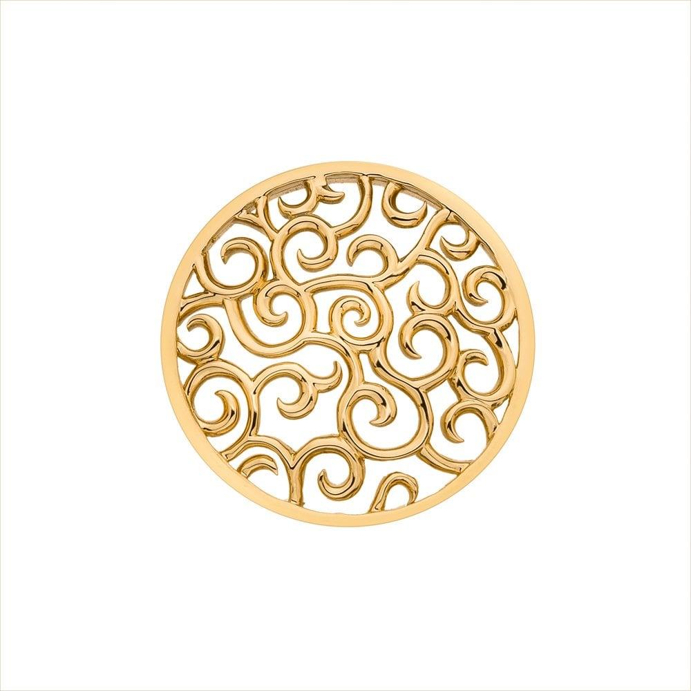 Emozioni Winding Path Yellow Gold Plated Coin