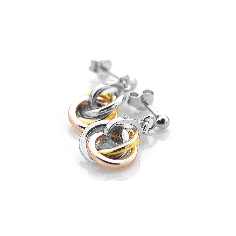 Calm Earrings - Rose and Yellow Gold Accents