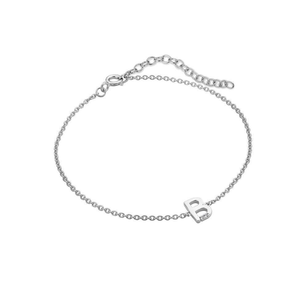 Diamond Letter B Bracelet