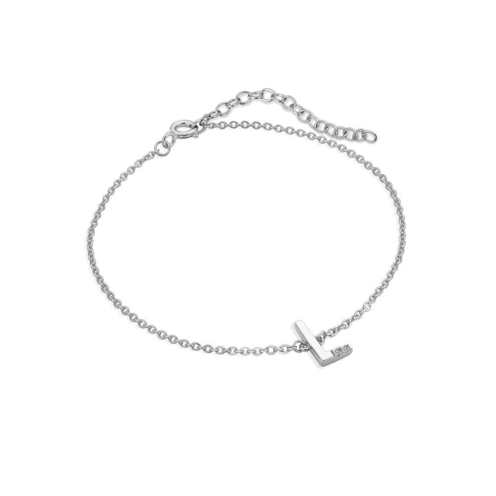 Diamond Letter L Bracelet