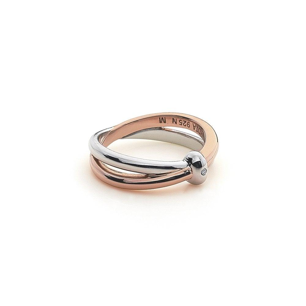 Eternity Silver & 18ct Rose Gold Vermeil Interlocking