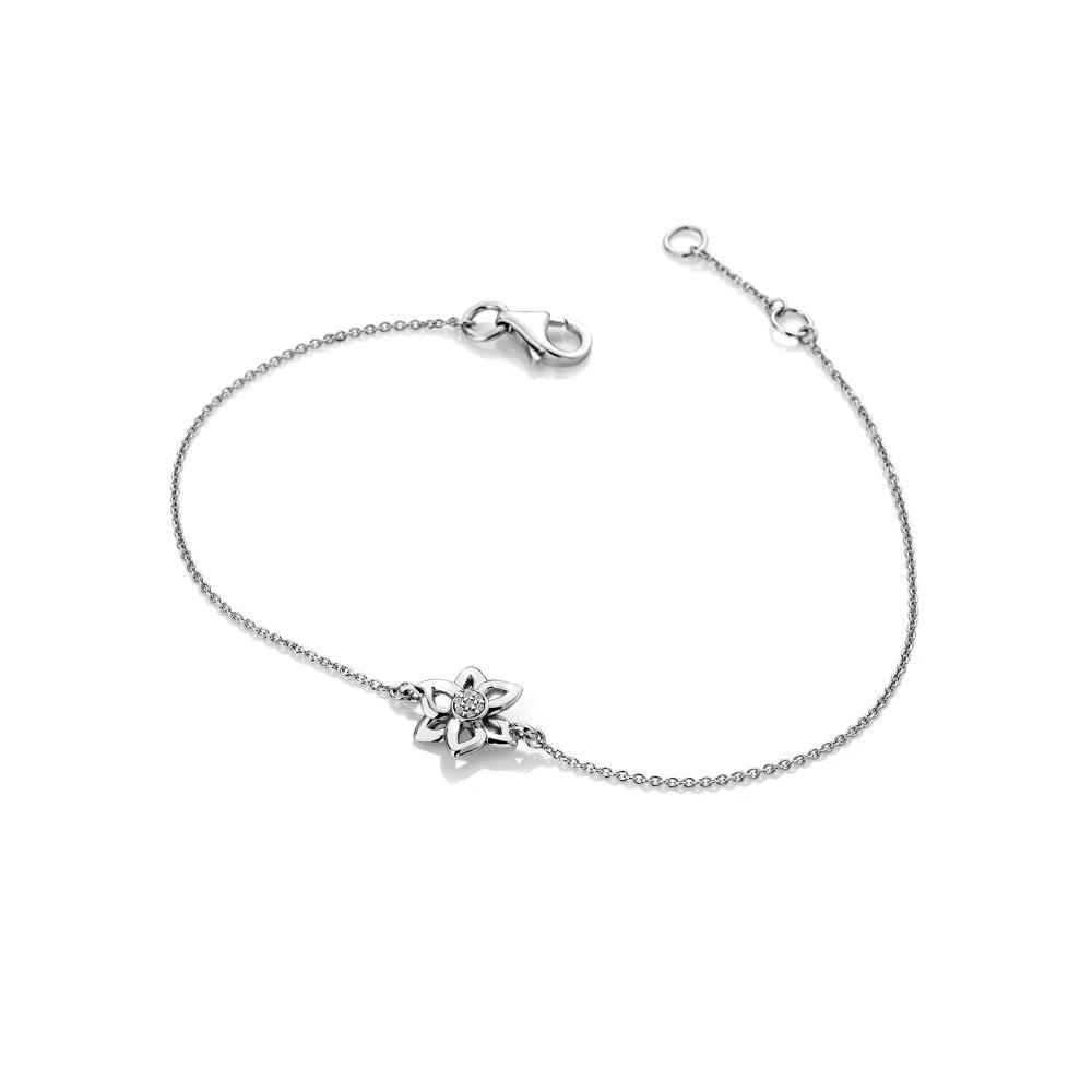 Gold Floret Bracelet in White Gold