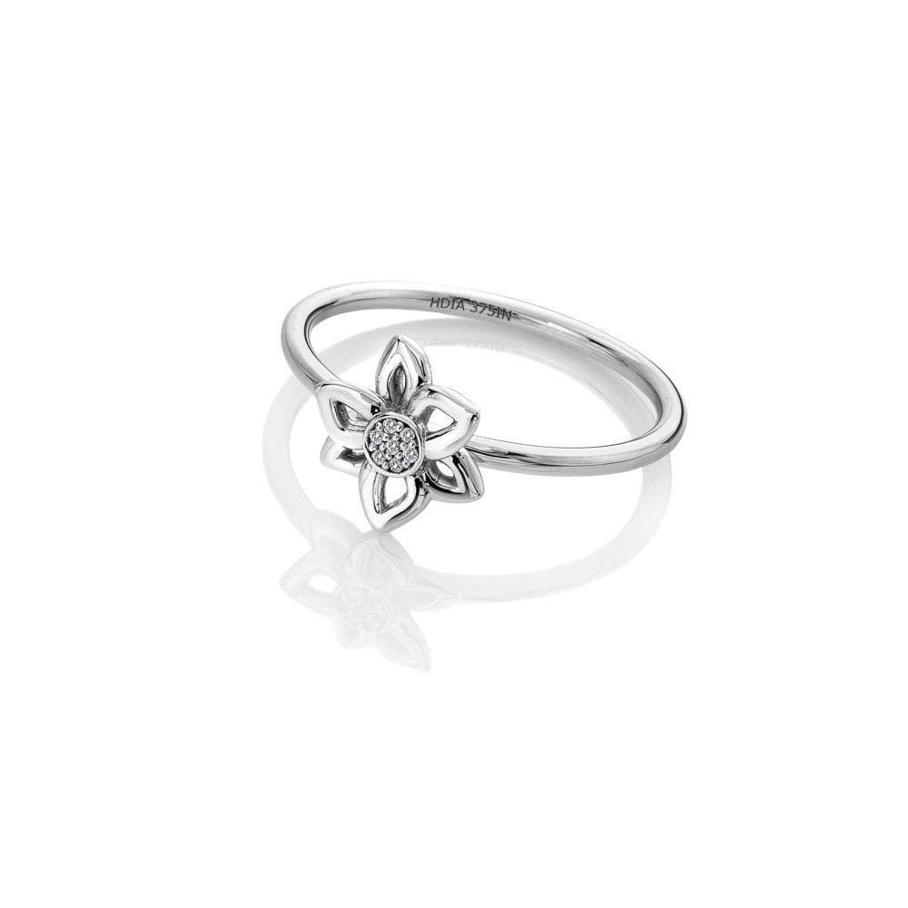 9ct White Gold Floret Ring