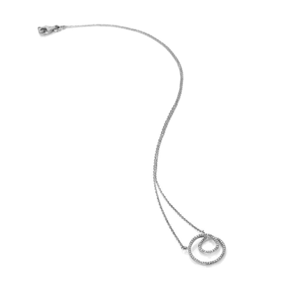 Gold Flow Necklace, 9ct White Gold