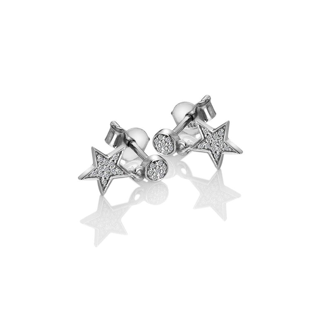 9ct White Gold Glint Earrings