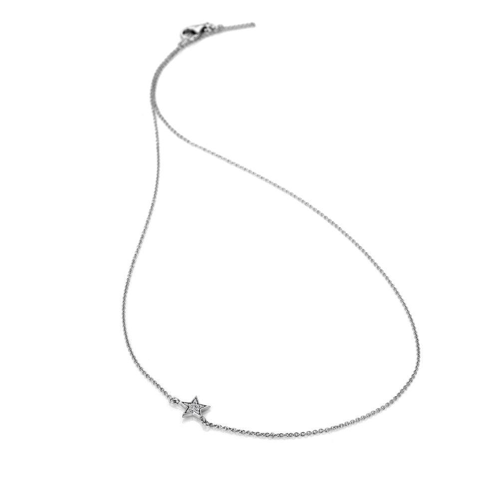 Gold Glint Necklace, 9ct White Gold