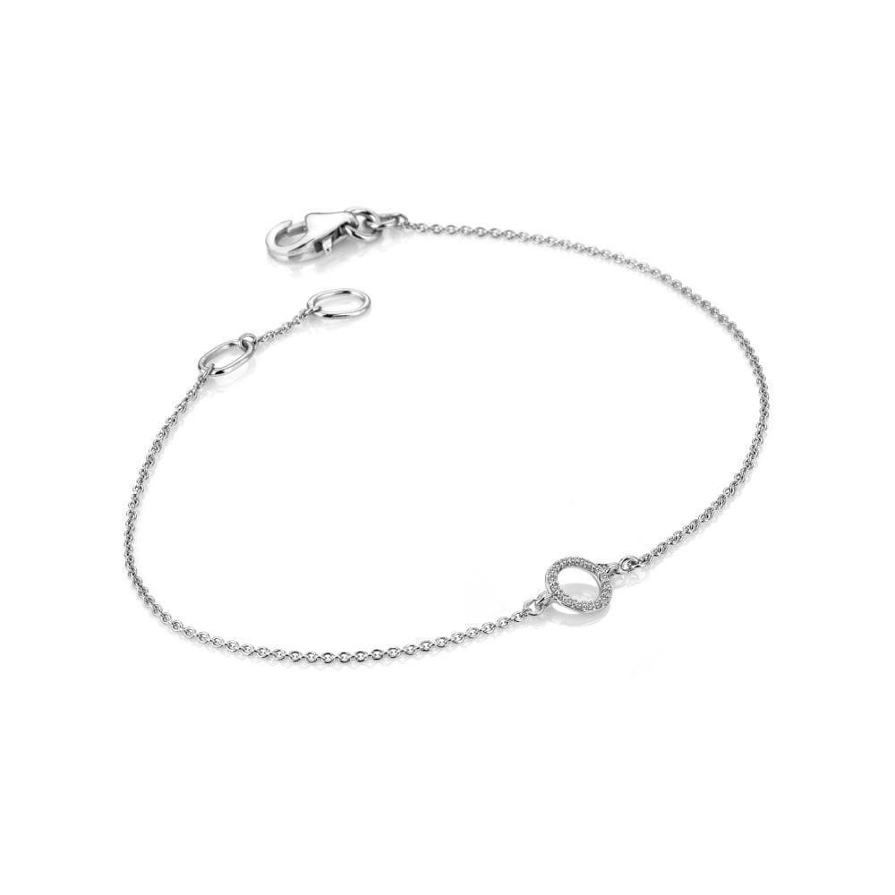Gold Infinity Bracelet in White Gold
