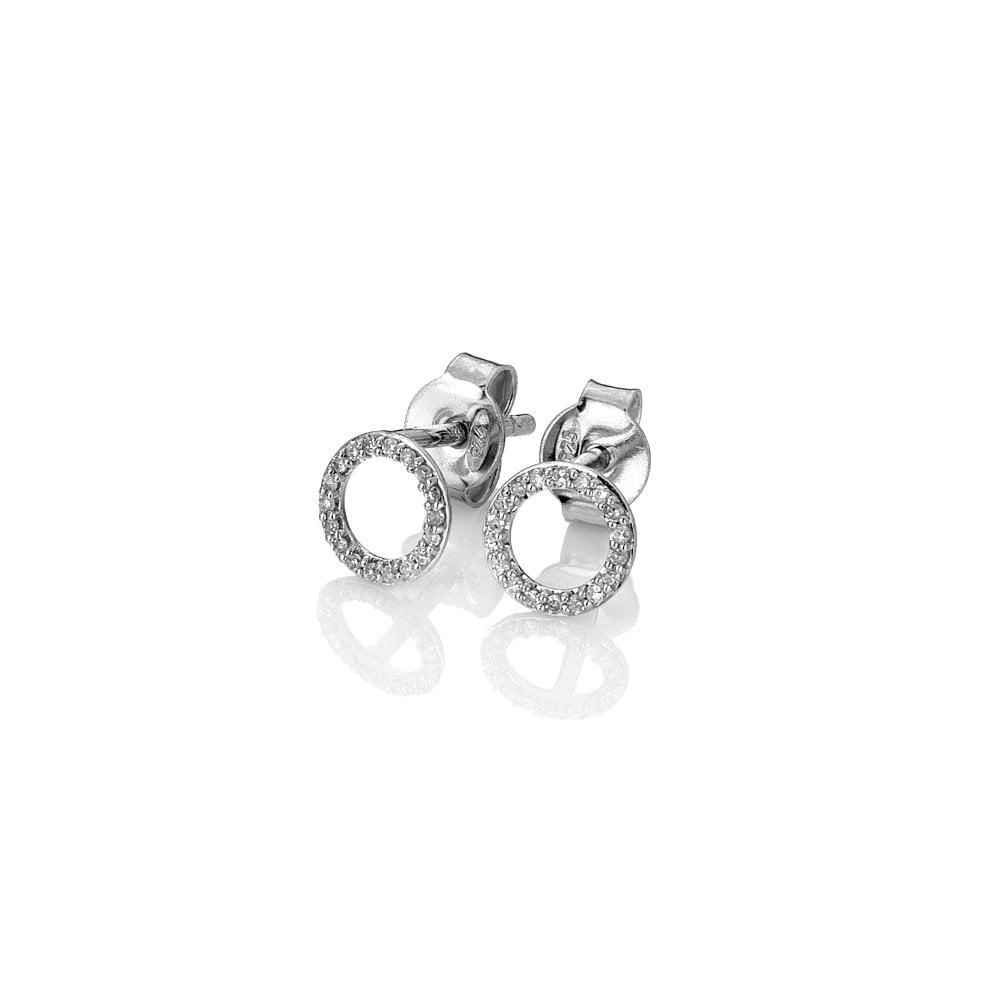Gold Infinity Earrings - 9ct White Gold