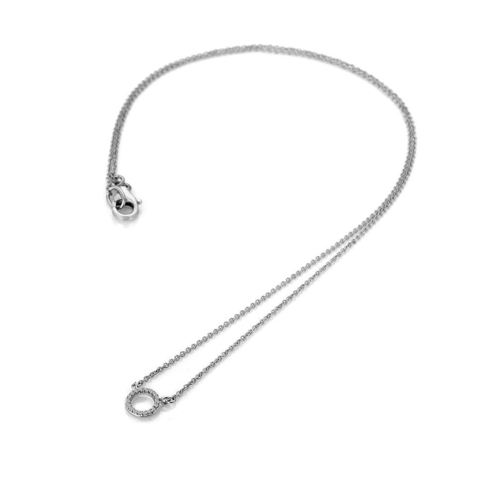 Gold Infinity Necklace - 9ct White Gold