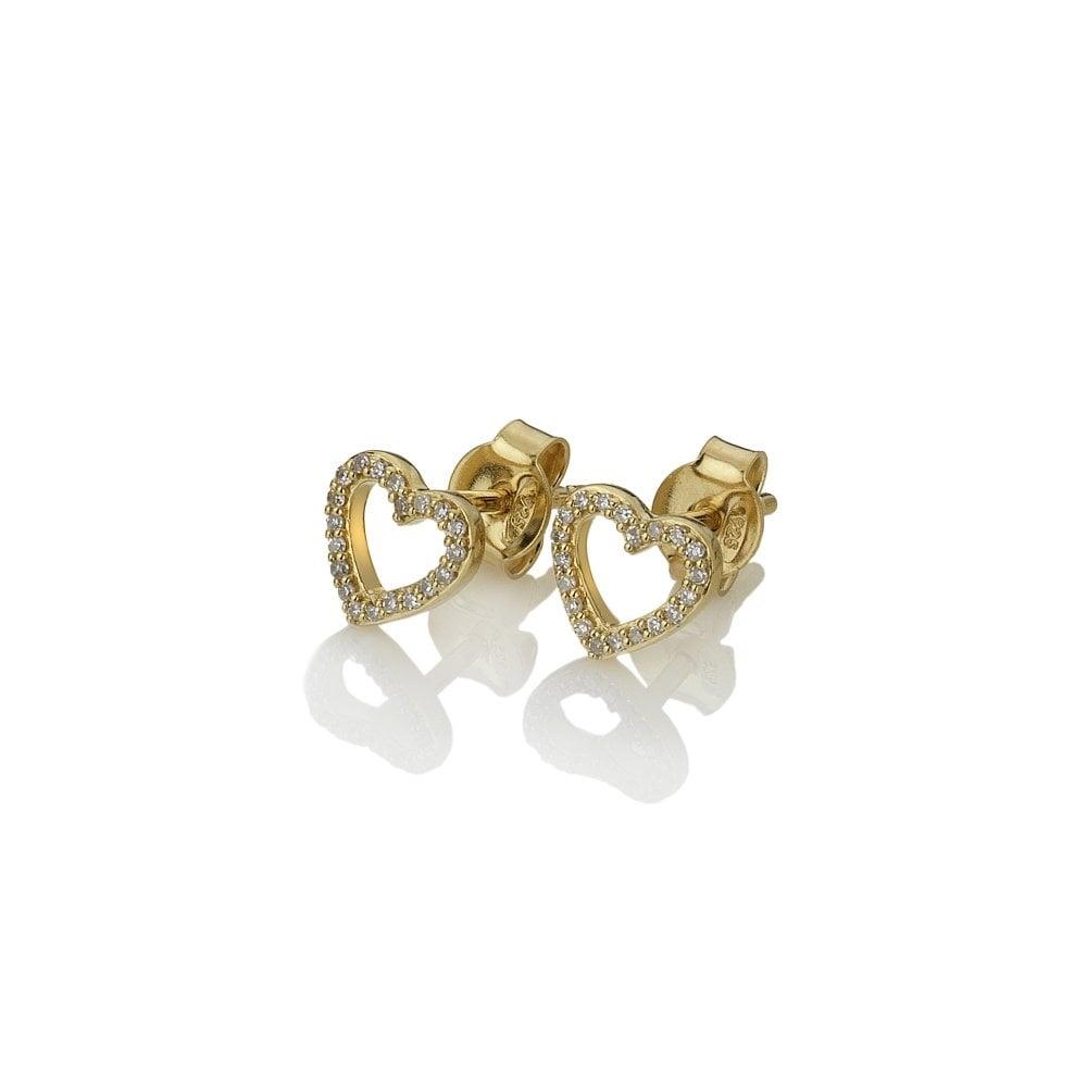 Gold Ripple Earrings, 9ct Yellow Gold