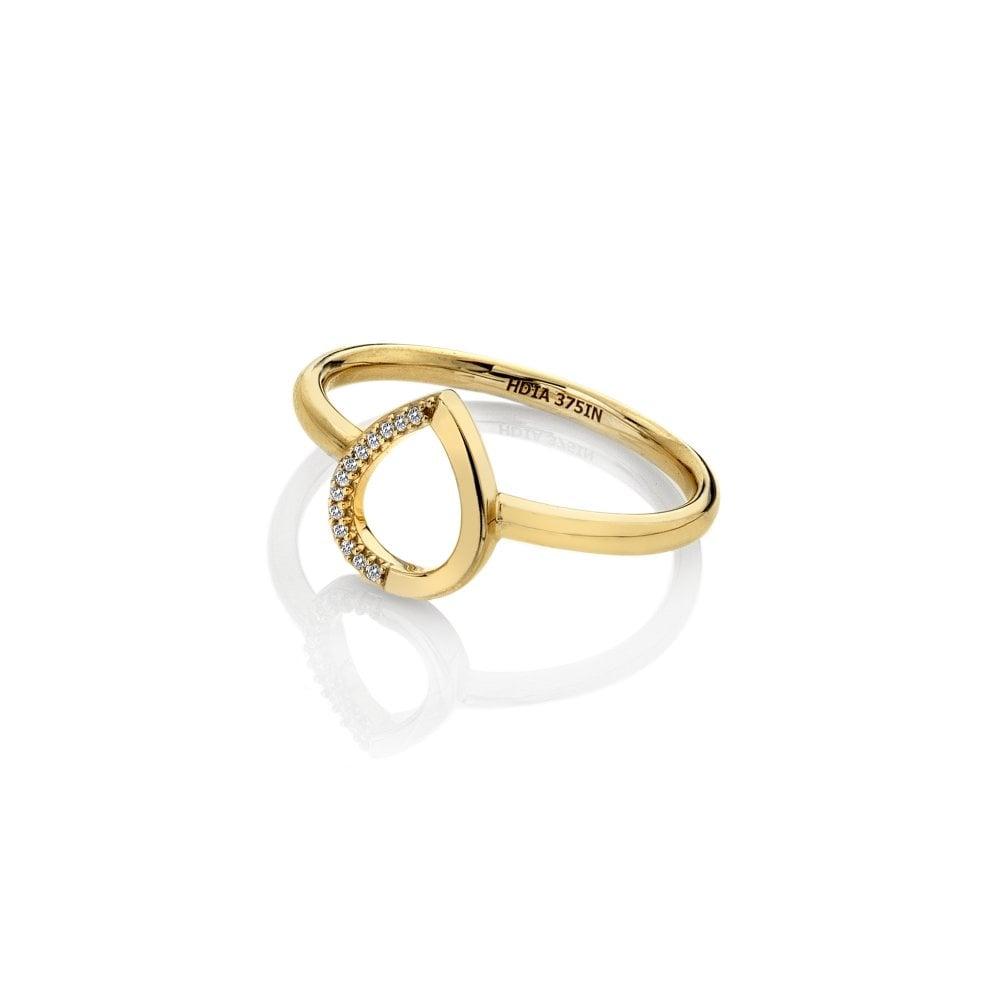 9ct Yellow Gold Teardrop Ring
