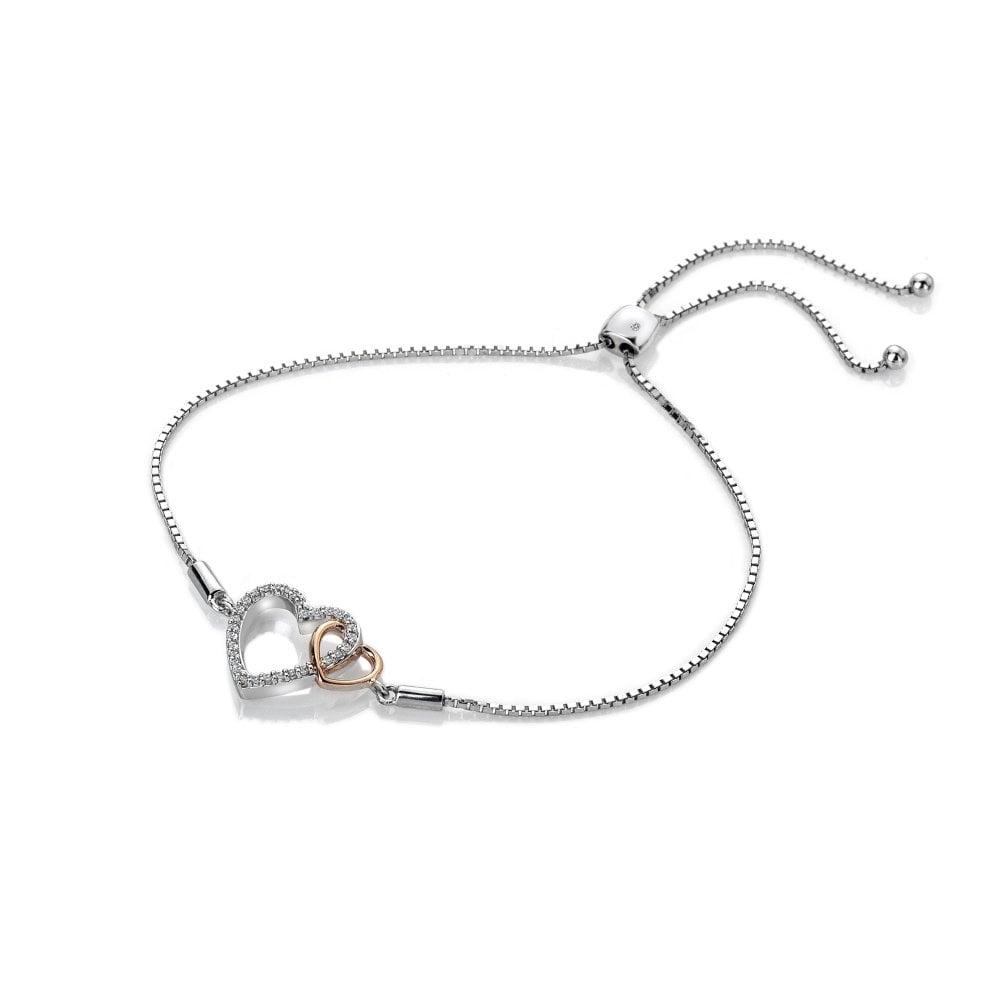 Togetherness Open Heart Bracelet, Rose Gold Accent