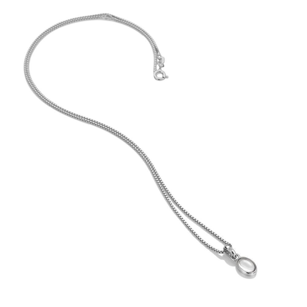 White Topaz Birthstone Pendant, April