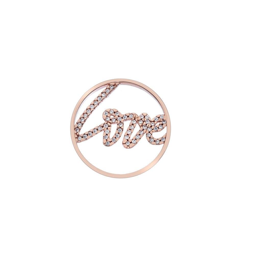 Emozioni Love Coin Rose Gold Plate