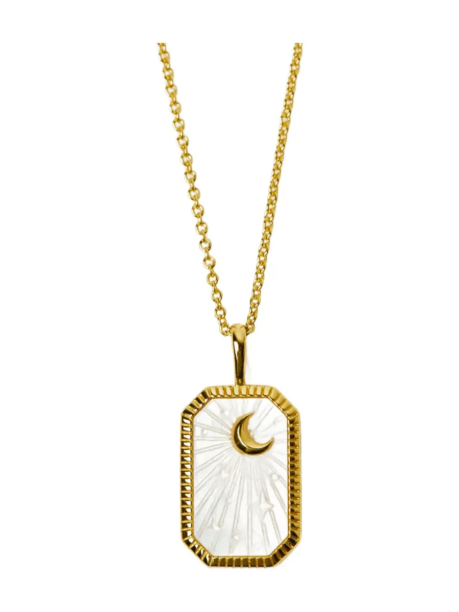 Celestial Mother of Pearl Tarot Necklace