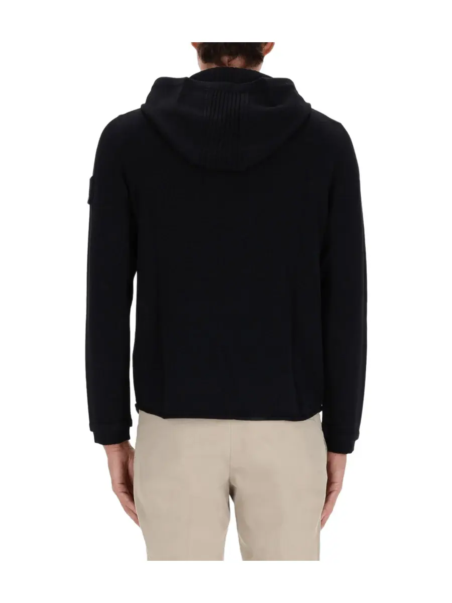 Virgin Wool Hooded Sweater