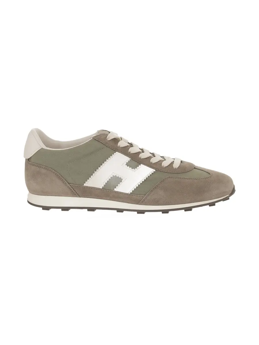 Suede and Mesh Colour-Block Sneaker