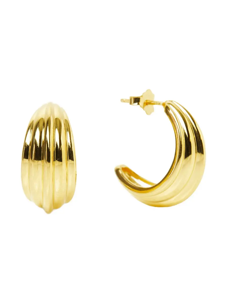 Chunky Croissant Vintage Hoops