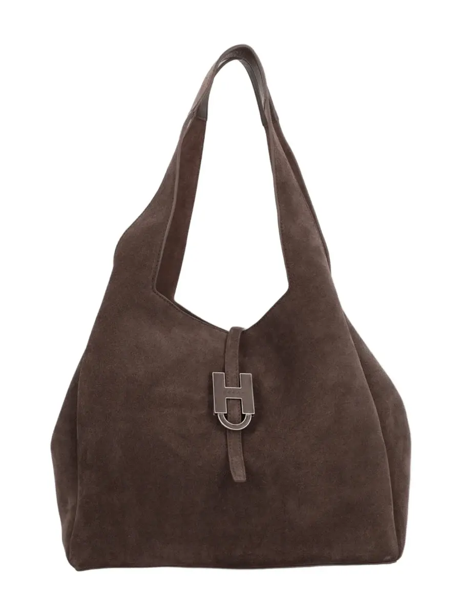 Structured Leather Shoulder Bag